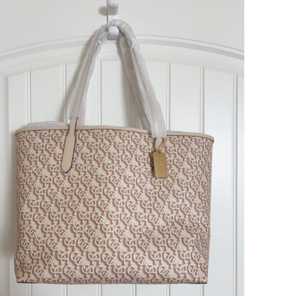 Coach City Tote Bag With Monogram Print - Picture 3 of 7